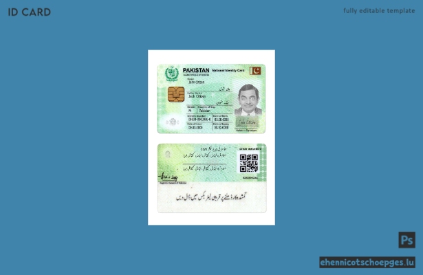 Beispielansicht eines pakistanischen Personalausweises